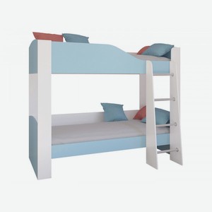 Двухъярусная кровать Астра 2 Белый / Голубой Без ящика