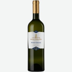 Сан Чизальто Пино Гриджио вино сортовое ординарное белое сухое 1 бут. 0,75 л, 12% Италия