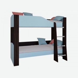 Двухъярусная кровать Астра 2 Венге / Голубой Без ящика