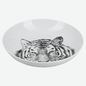 Тарелка глубокая Тигр, 20.5 см, фарфор