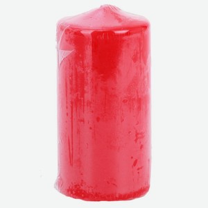 Свеча-столбик, 5х10 см, красный