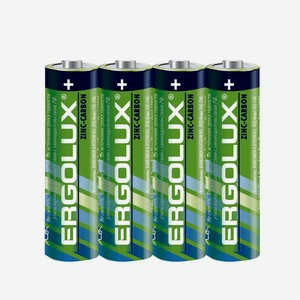Батарейки соляные Ergolux R6 SR4 АА, 4шт, солевые