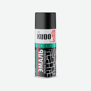 Краска-эмаль KUDO 1002 универсальная черная, глянцевая, 520мл