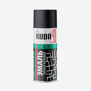 Краска-эмаль KUDO 1102 универсальная черная матовая, 334гр