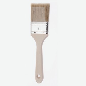 Кисть флейцевая, 5х1.4 см, натуральная щетина, деревянная ручка, универсальная