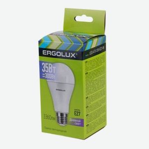 Лампа светодиодная ERGOLUX, E27, 35 Вт, 6500К, 180-240 В, груша