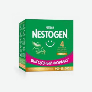 Молочко Nestle Nestogen 4 детское с пребиотиками и лактобактериями L.Reuteri, с 18 мес. 900 г