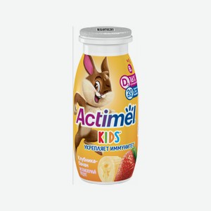 Напиток кисломолочный Actimel Kids Клубника, банан 1,5% 95 г