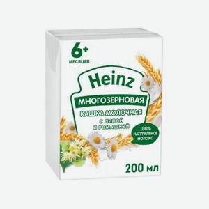 Кашка Heinz молочная жидкая многозерновая с липой и ромашкой 200 мл