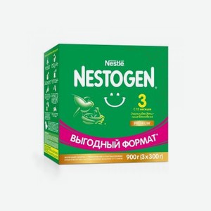 Молочко Nestle Nestogen 3 детское с пребиотиками и лактобактериями L.Reuteri, с 12 мес. 900 г