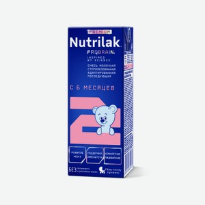 Смесь Nutrilak Premium 2 готовая молочная стерилизованная 200 мл