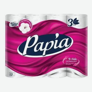 Туалетная бумага Papia Silk Edition трехслойная 12шт