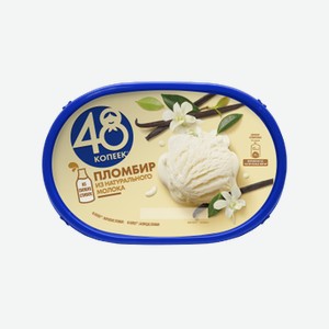 БЗМЖ Мороженое 48 копеек 12% 419г Пломбир ванна