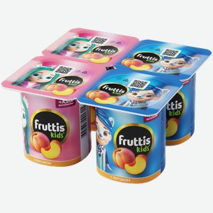 БЗМЖ Йогурт продукт Фруттис Кидс 2,5% 110г персик