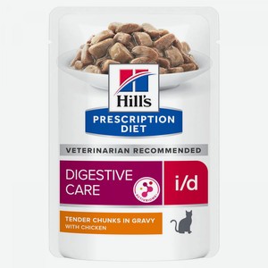 Влажный корм для кошек Hill s Diet i/d при расстройстве пищеварения, с курицей в соусе 85 г
