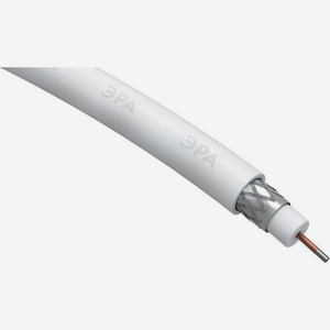 Кабель коаксиальный Эра RL-48-PVC100, RG-6/U, 100м, белый [б0044596]