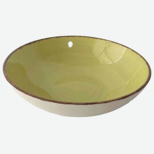 Тарелка суповая Maxus HT514Y-MB желтая, 17.8 см