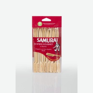 Шпажки 15см для канапе Самурай бамбуковые Сисма м/у, 50 шт