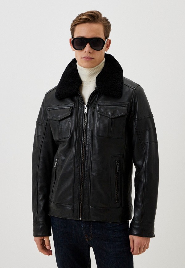 Куртка кожаная утепленная Urban Fashion for Men MP002XM255RF