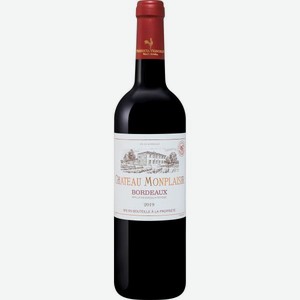Вино Шато Монплезир AOC BORDEAUX Красное Сухое 0.75л