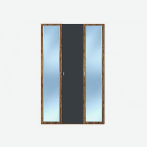 Шкаф распашной Вега Бавария Таксония медовая / Антрацит С двумя зеркалами