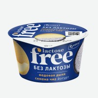 Йогурт безлактозный   Free   Дыня и семена чиа, 2,7%, 180 г