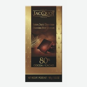 Шоколад горький 80% какао 100г Жако