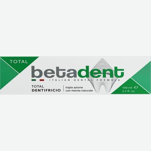 Зубная паста от налета Бетадент тотал комплексный уход Бетафарма к/у, 100 мл
