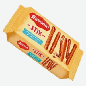 Печенье  Яшкино , стикс в молочном шоколаде, 130 г