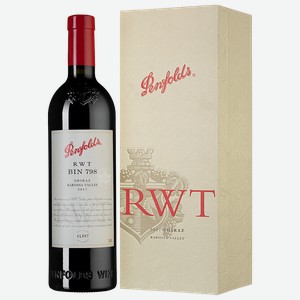 Вино Penfolds RWT Shiraz в подарочной упаковке 0.75 л.