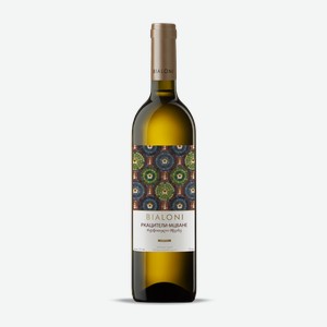 Вино Bialoni Ркацители-Мцване белое сухое, 0.75л Грузия