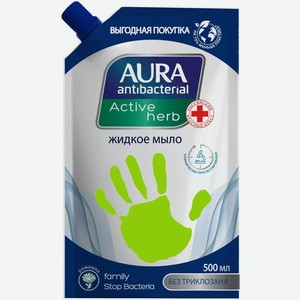 Мыло жидкое Aura с антибактериальным эффектом Ромашка 500мл