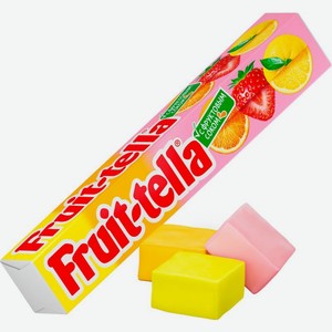 Жевательные конфеты Fruittella Ассорти клубника апельсин лимон 41г миниатюрные подушечки в индивидуальной упаковке