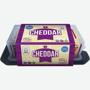 Сыр Cheese Box Белые вершины Чеддер 50% 200г