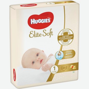 Подгузники Huggies Elite Soft 1 (3-5 кг), 84 шт.