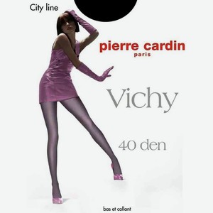 Колготки женские Pierre Cardin Vichy цвет: nero/чёрный, 40 den, 2 р-р
