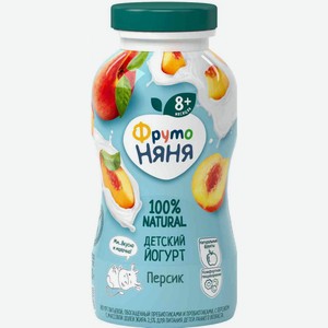 Йогурт питьевой ФрутоНяня Персик с 8 месяцев 2,5%, 0,2 л