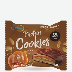Печенье <Protein cookies> протеин арахисовое соленая карамель глазир мол шок б/сах 60г Россия