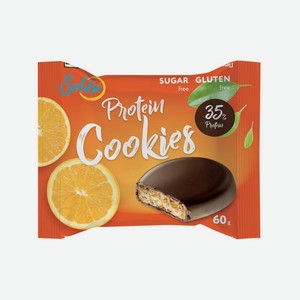 Печенье <Protein cookies> протеин апельсин глазир мол шок б/сах 60г Россия