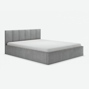 Двуспальная кровать Корсо ПМ Серый, велюр 140х200 см