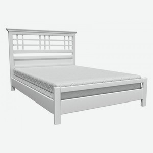 Двуспальная кровать Массив Сосны Британи Белый античный 140х200 см