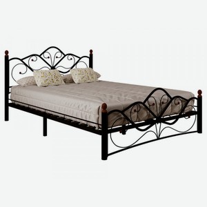 Двуспальная кровать Веста Черный металл 160х200 см