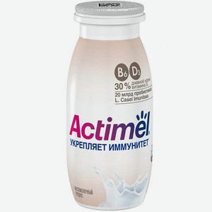 Напиток кисломолочный Актимель Натуральный 1.6%, 95г