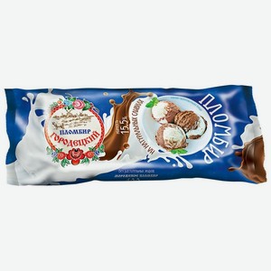 Мороженое Городецкий пломбир двухслойный ванильный и шоколадный 400 г