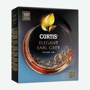 Чай черный Curtis Elegant Earl Grey в пакетиках, 100 шт
