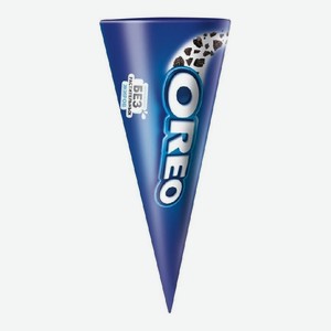 Мороженое сливочное Oreo c дробленым печеньем Oreo в вафельном рожке 120 мл