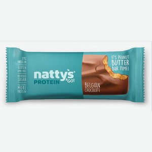 Батончик Nattys&Go PRO с арахисовой пастой покрытый молочным шоколадом 0,045 кг