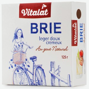 Сыр Vitalat Бри мягкий с белой плесенью 60%, 125г Россия