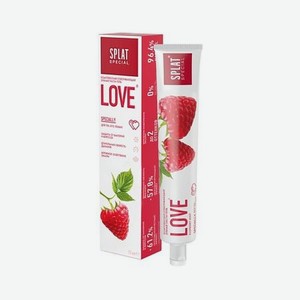 Отбеливающая зубная паста для защиты от бактерий и вирусов SPLAT Special LOVE ЛЮБОВЬ