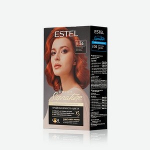 Стойкая крем - гель краска для волос Estel Color Signature 8/54 Красная Медь